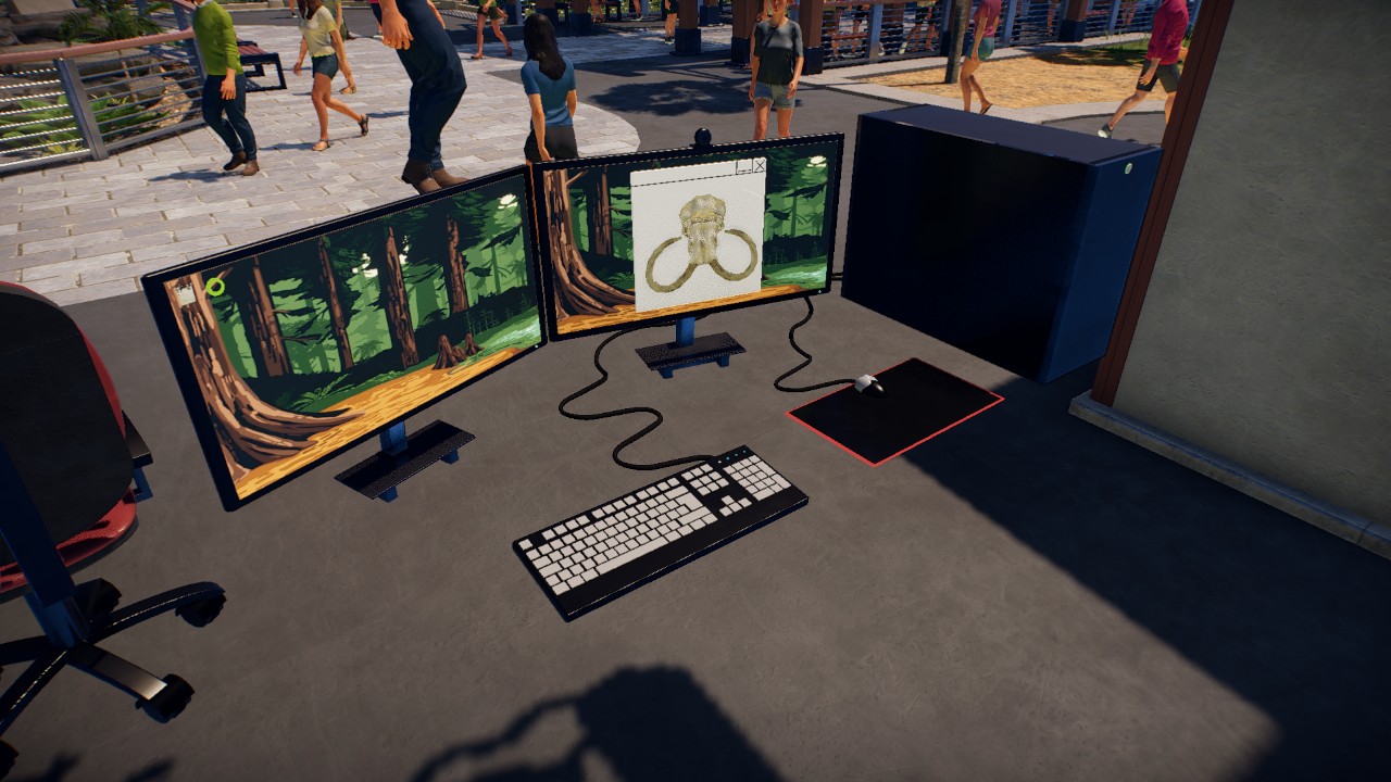 Ordinateur 2 écrans, clavier, souris, Moniteur