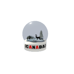 Canadian style snow globe