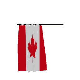 Canadian style bathroom shower curtain