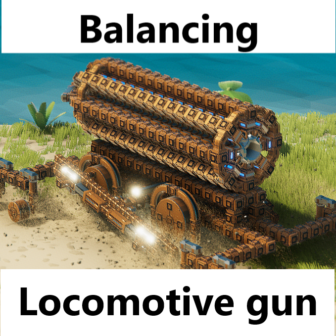 balancing locomotive gun