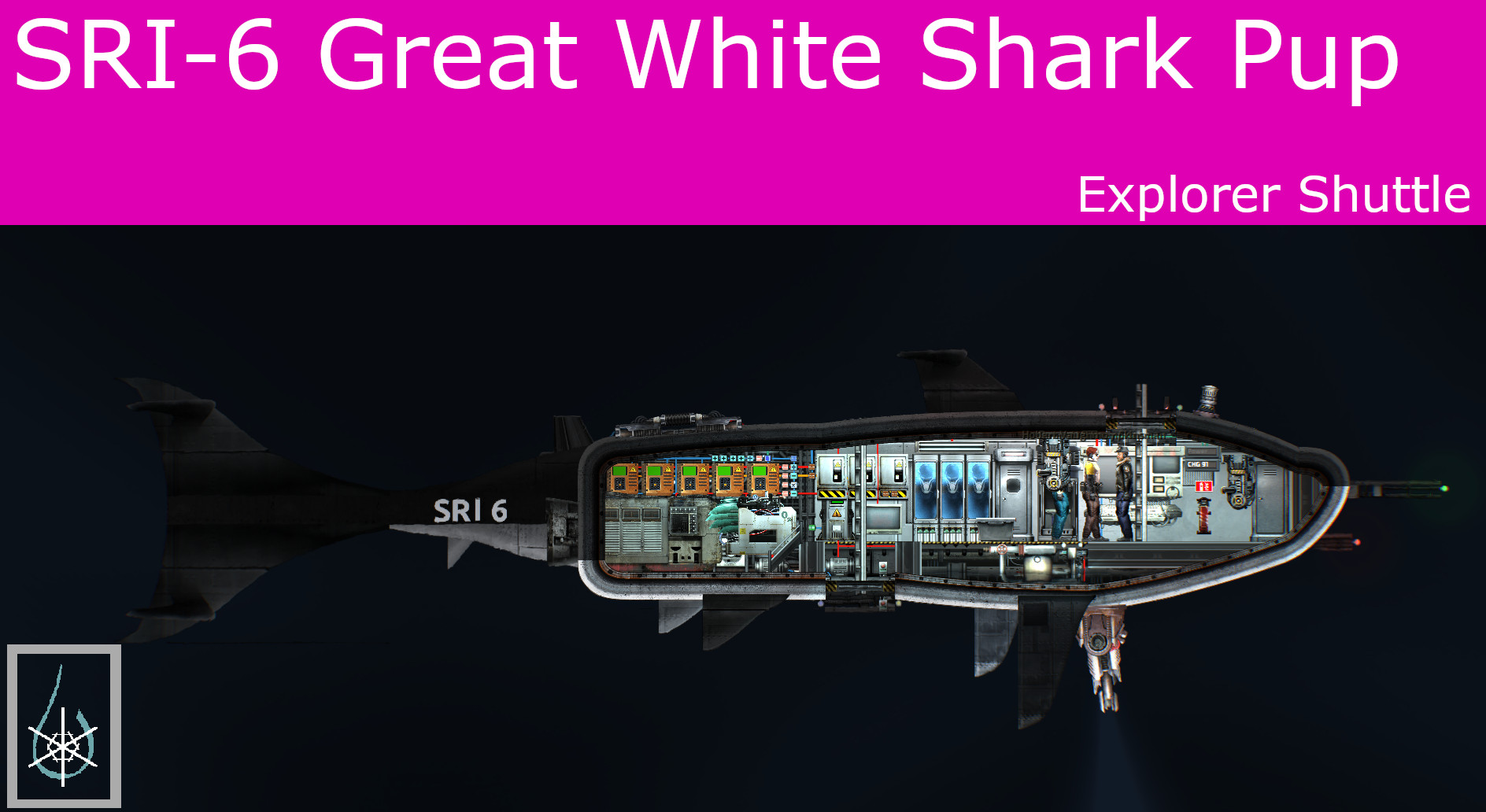 SRI-6 Great White Shark Pup Explorer Shuttle – Barotrauma Mod