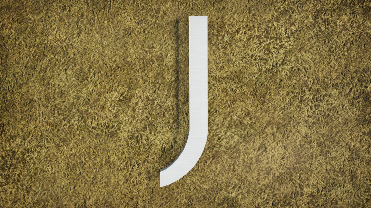 Art Deco Font - J