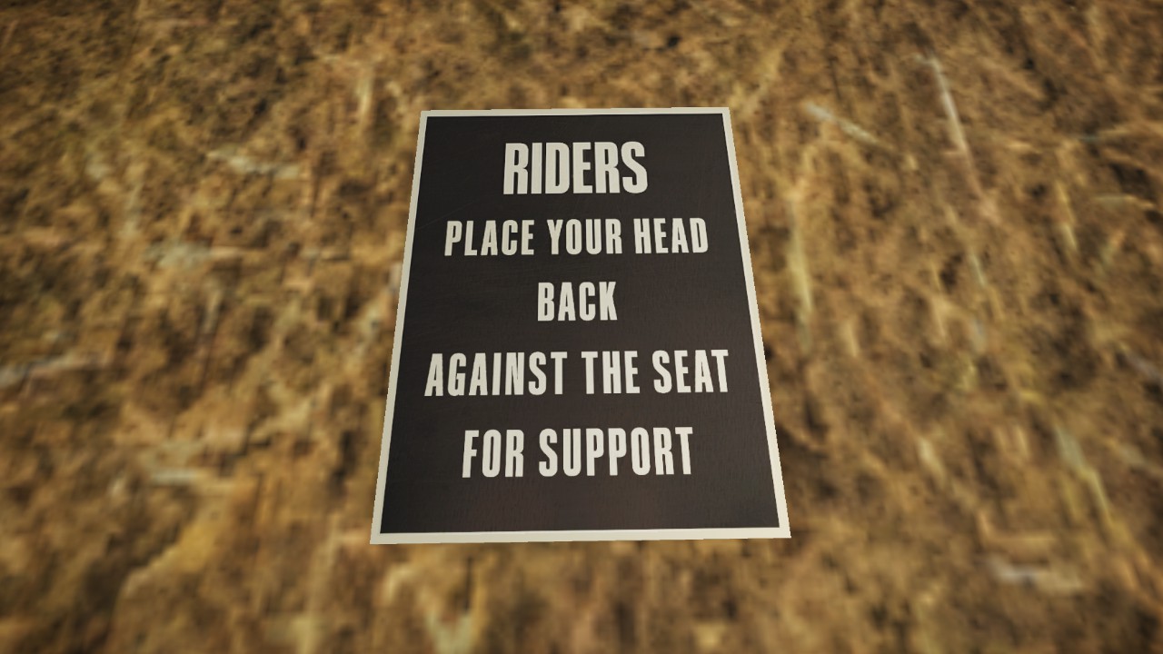 Nemesis Ride Safety Sign 1