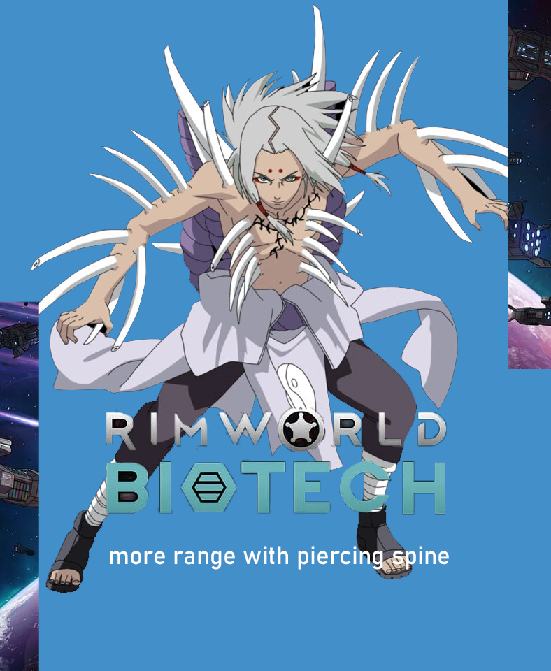 Longer range piercing spine mod preview for RimWorld