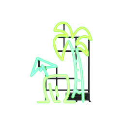 Palm Tree Neon Light- Green