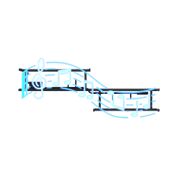 Musical Notes Neon Light- Blue