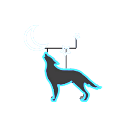 Wolf Neon Light- Blue