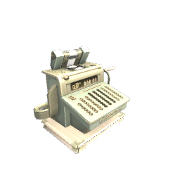 Antique Cash Register- Gray