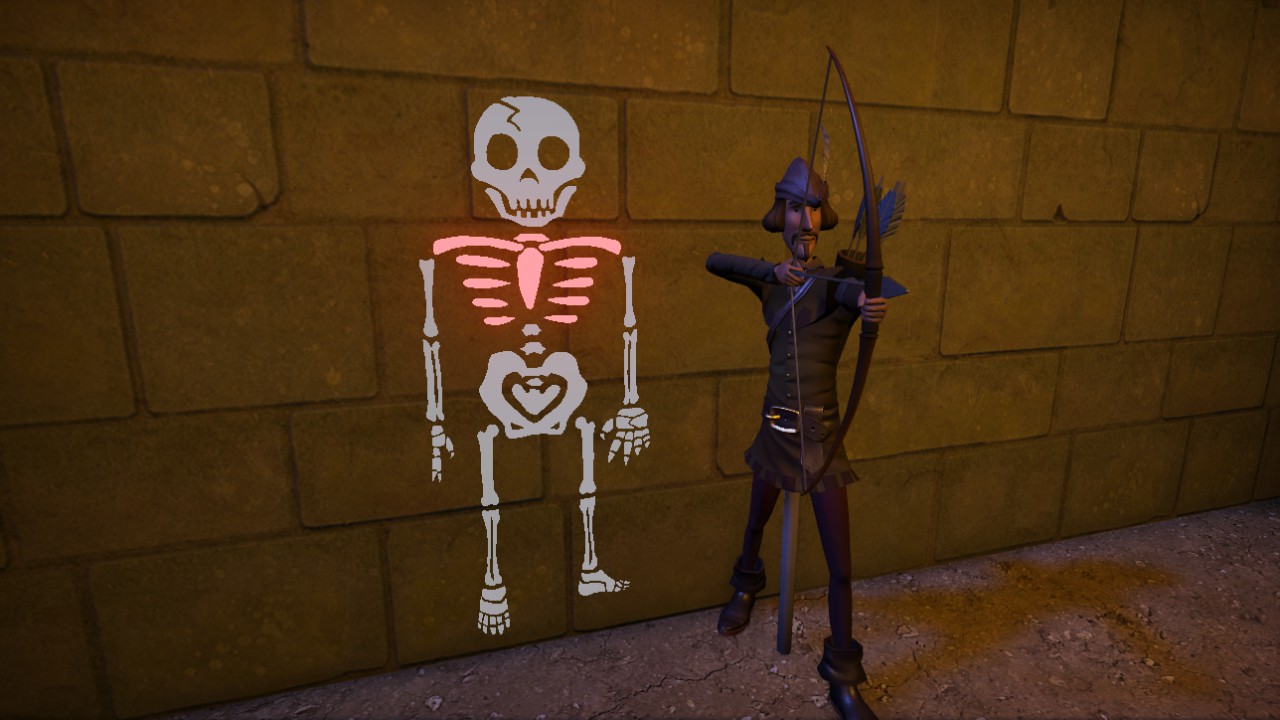 Skeleton Decal Upper Torso