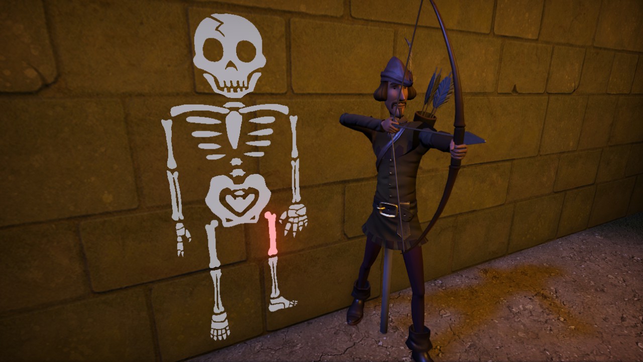 Skeleton Decal Upper Leg