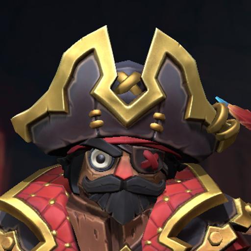Pirates chess pawn-Captain hat