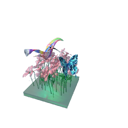 Hummingbird and butterfly statue-decor preview