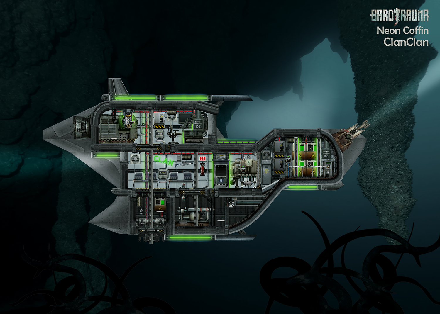 The Neon Coffin – Barotrauma Mod