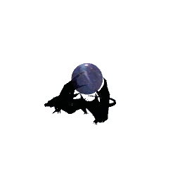 Crystal ball on dragon-dark fantasy