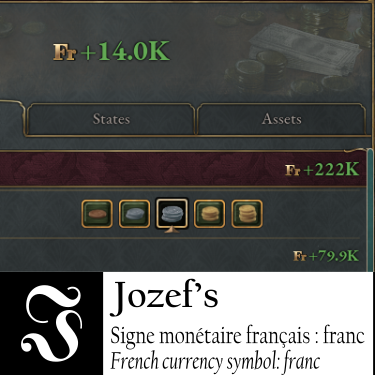 Jozef's French Currency Symbol: Franc