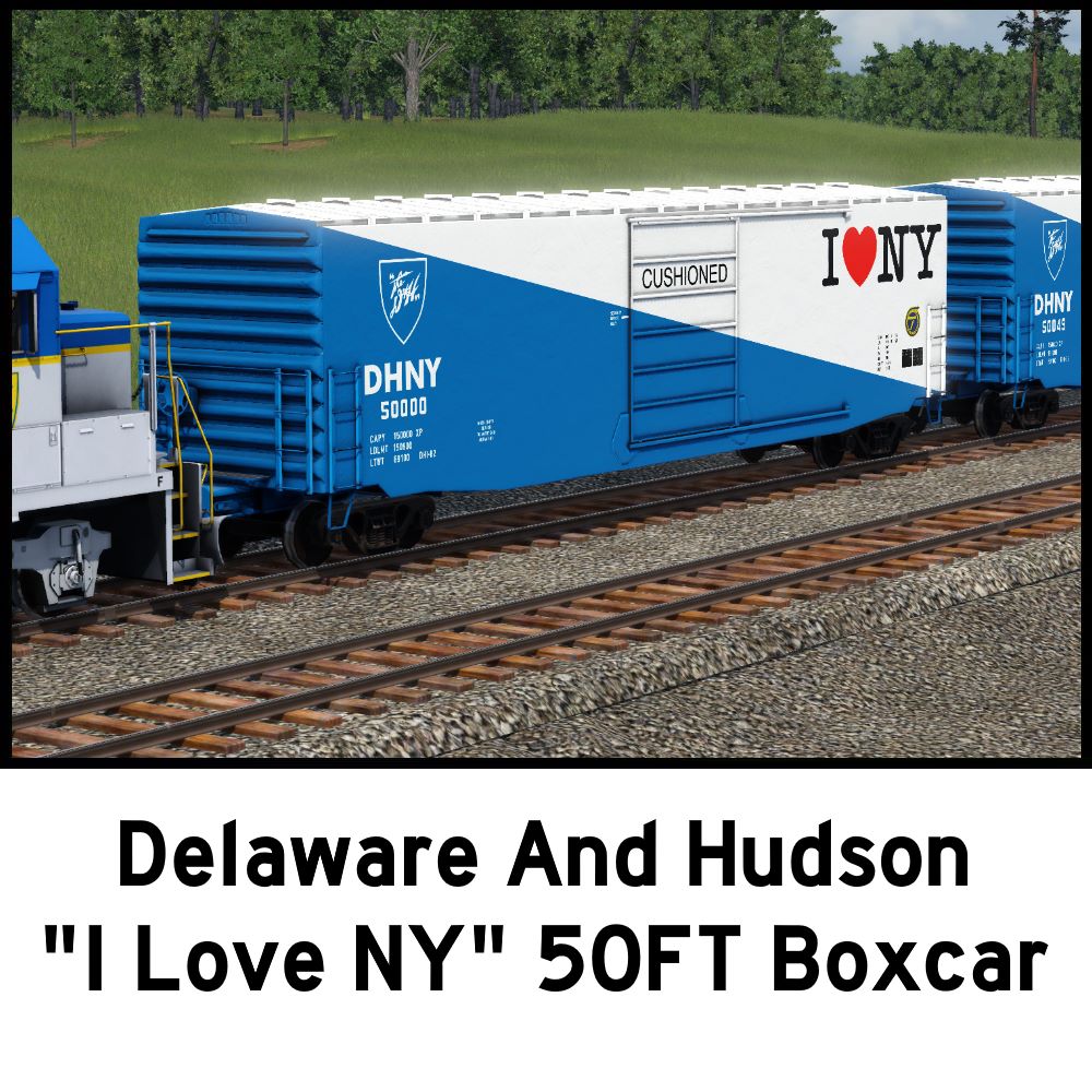 D&H I Love NY Boxcars