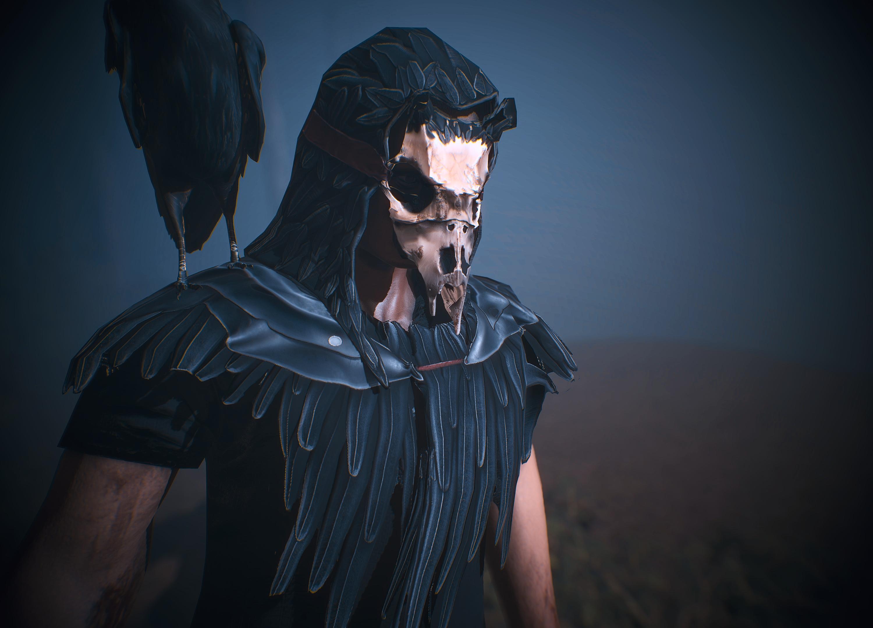 Raven Deer Skull Mask