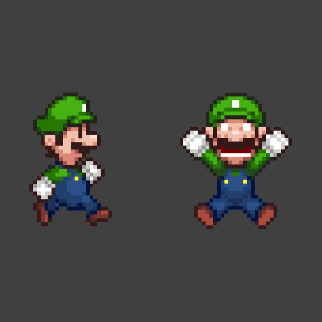 [⚡Animated]Super Mario Luigi Pixel Animated