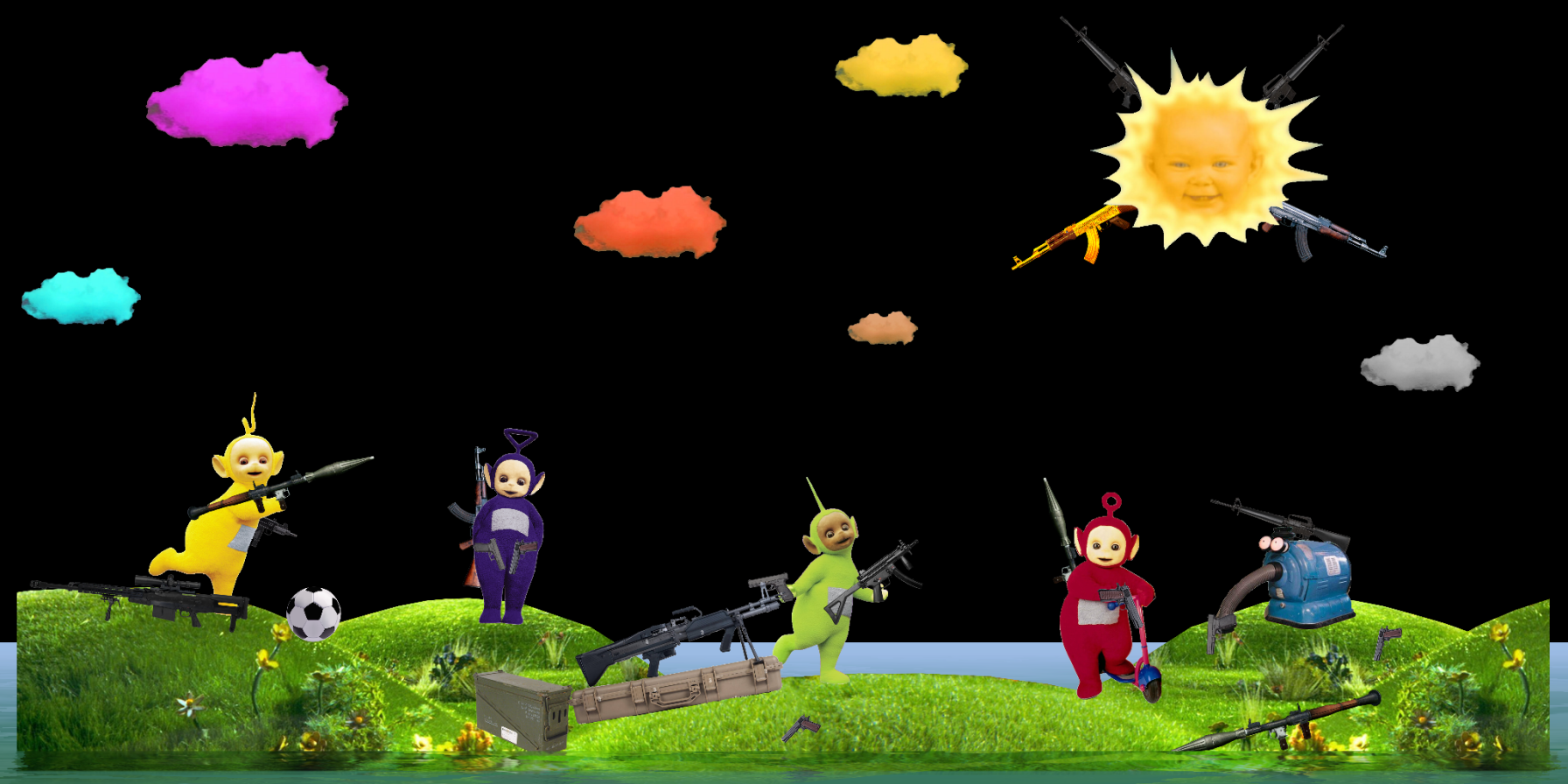 R! Teletubbies with guns