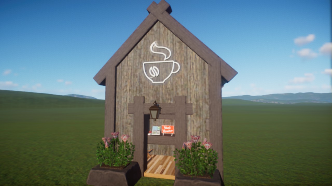 Cute cabin coffee shop