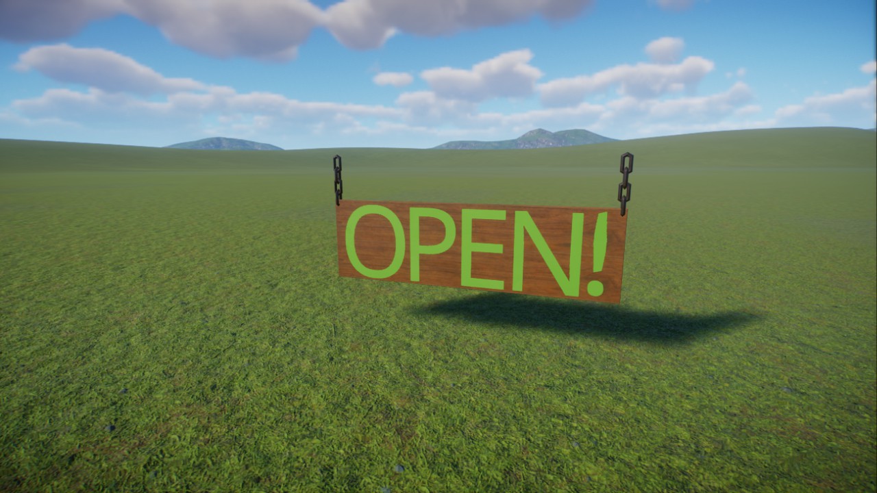 Hanging Open Sign