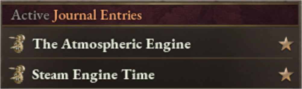 Journal Entries for Engines Fixed [DEPRECATED]