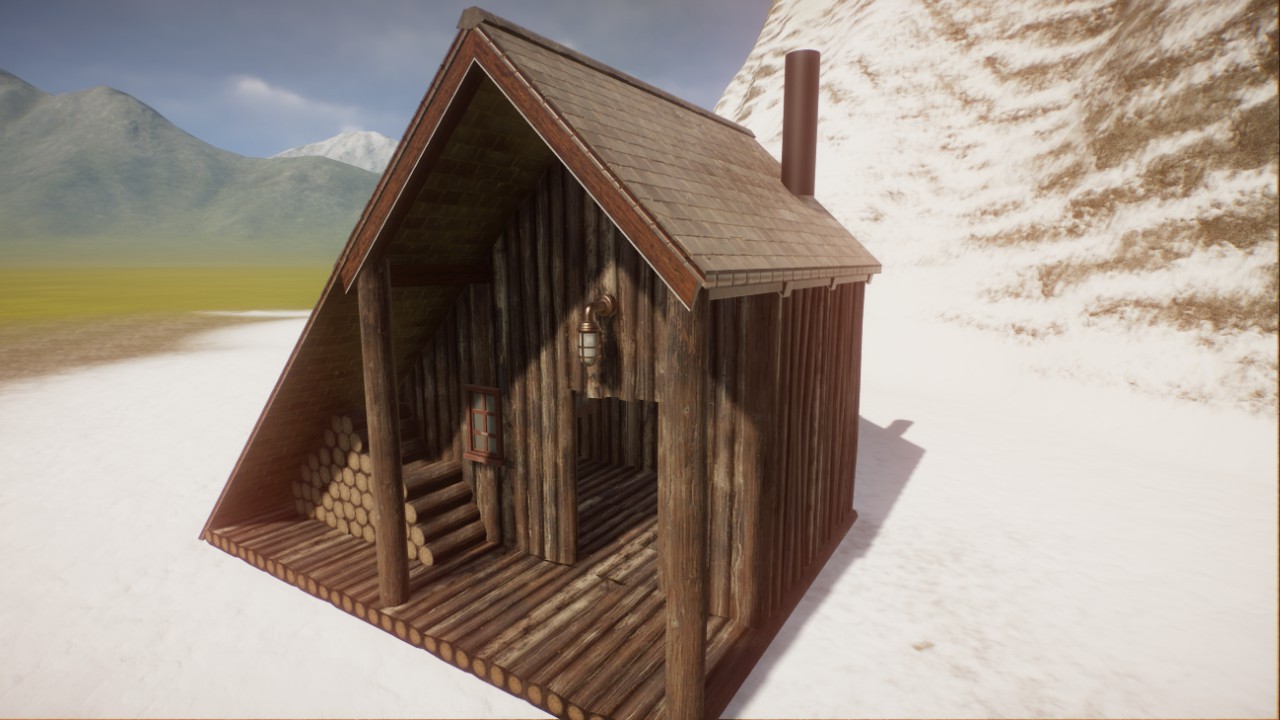 Tiny Rustic Cabin 4 Mirrored