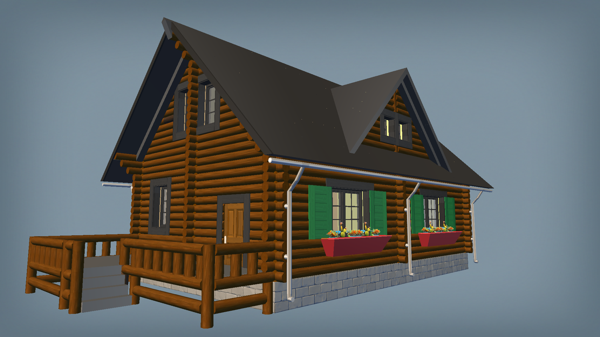 Wooden Log Cabin