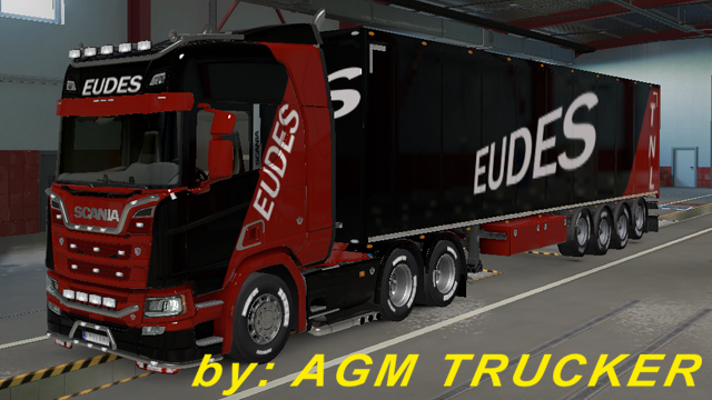SKIN TRUCK SCANIA (R) E REBOQUE (EUDES TNL) - CANAL AGM TRUCKER