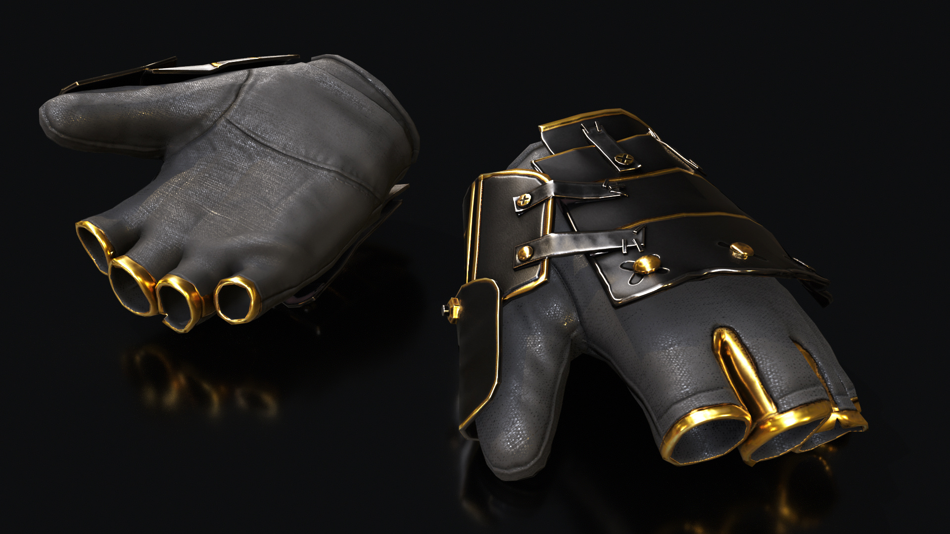 Black Gold Roadsign Gloves