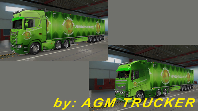 SKIN TRUCK VOLVO FH, SCANIA S, E REBOQUE - CANAL JUNIODJGAMES