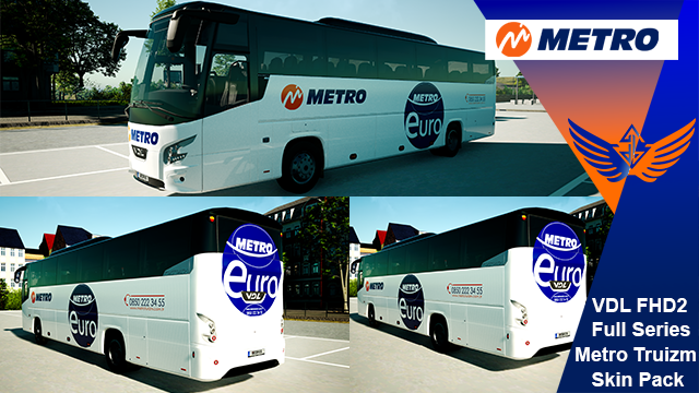Metro Euro VDL  Futura FHD2  Full Series Skin Pack