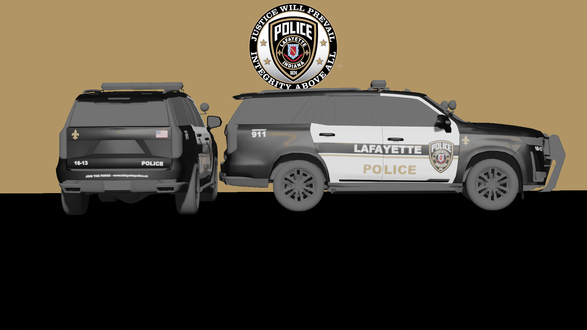Lafayetta police vehicles