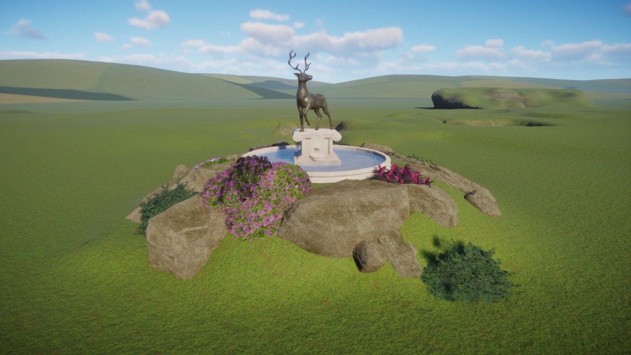UK Stately Home/Mansion Fountain