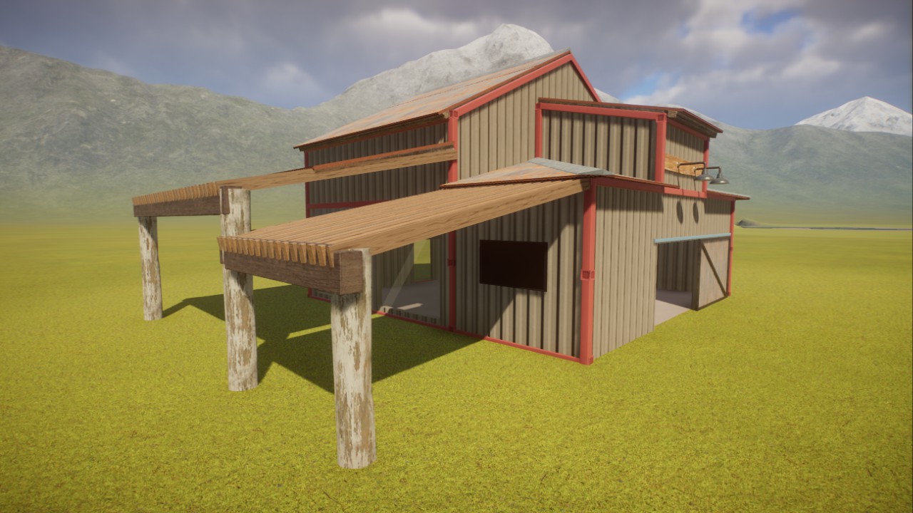 Flamingo shelter with window preview