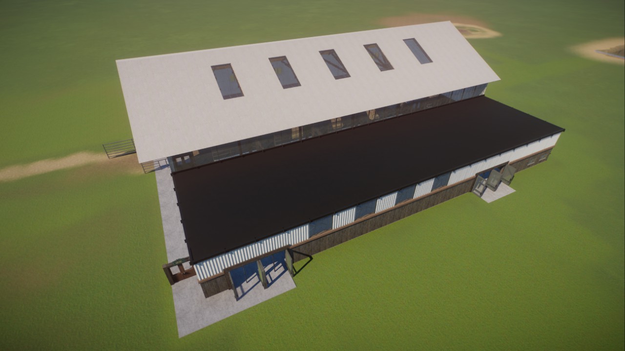 Modern giraffe barn with pens preview
