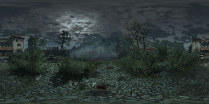 The Witcher 3 Von Everec Estate gardens