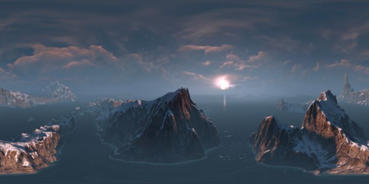 Witcher 3 Sunset towards Tor Gvalch'ca