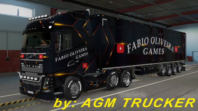 SKIN TRUCK VOLVO FH E REBOQUE - CANAL FABIO OLIVEIRA GAMES