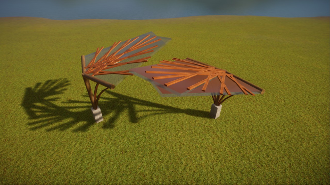 Starter - Autumn Walkway shelters with lamp [by stunfish]