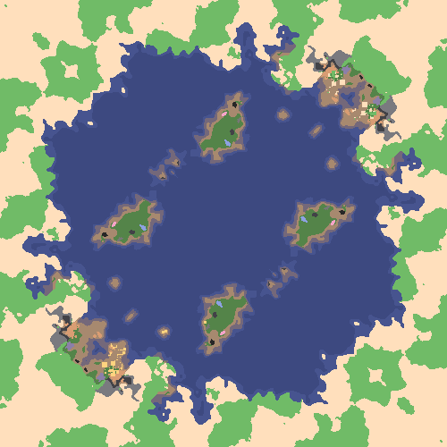 Archipelago mirrored diagonally