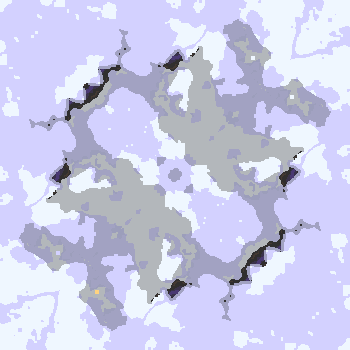 Shattered mirrored diagonally