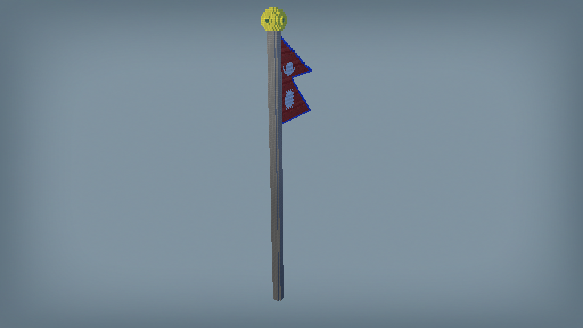Nepal Flag on a pole