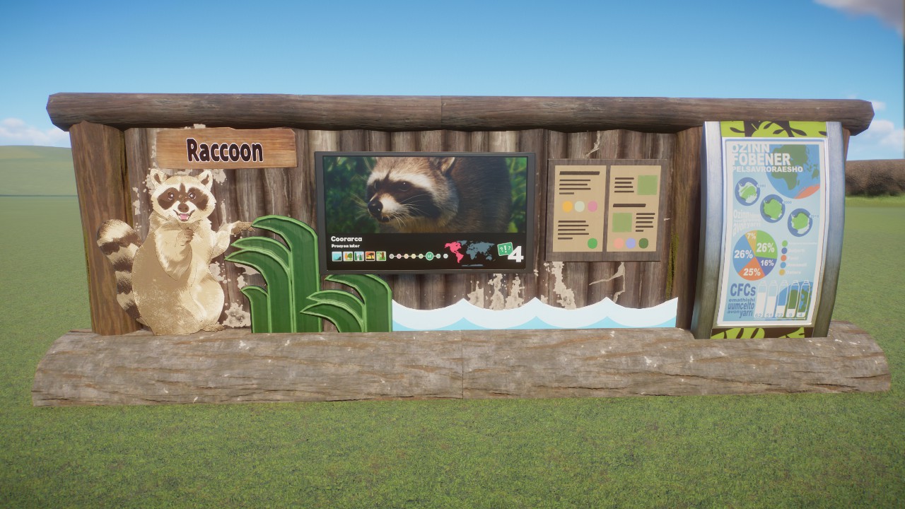Raccoon Educational Display