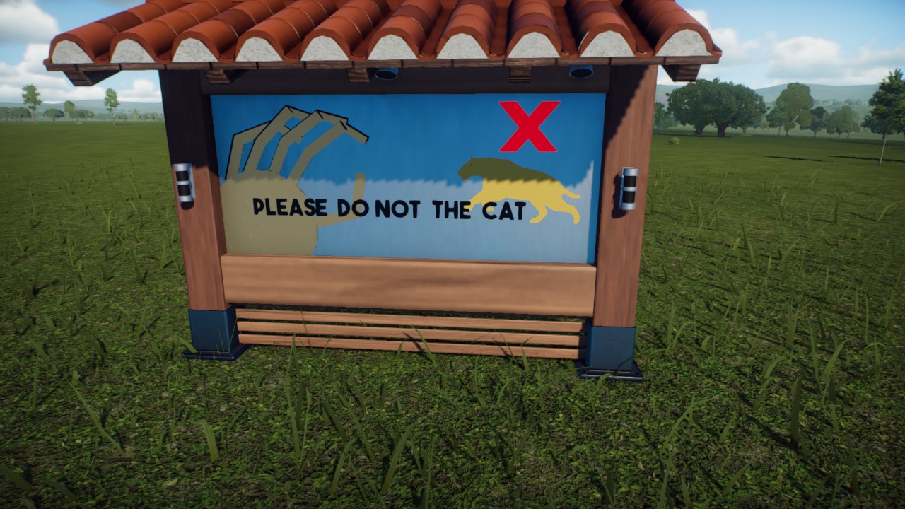 Please do not the cat sign