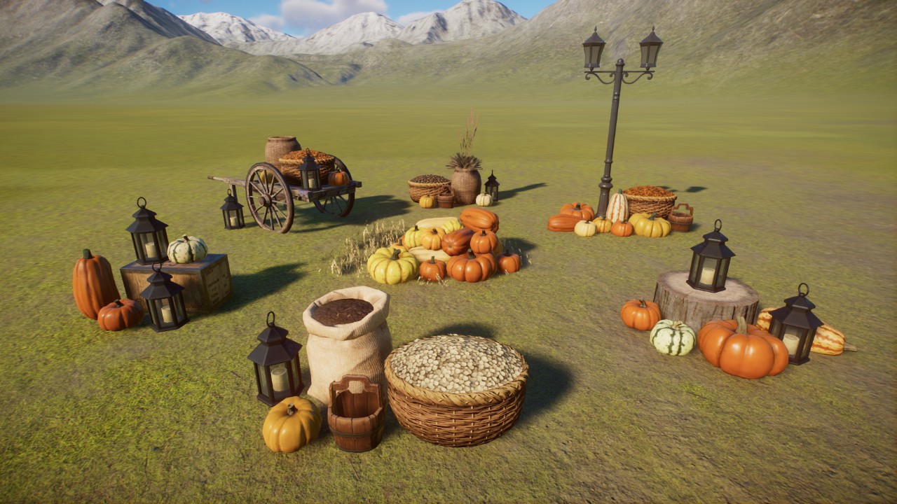 Halloween Pumpkin Decoration Set