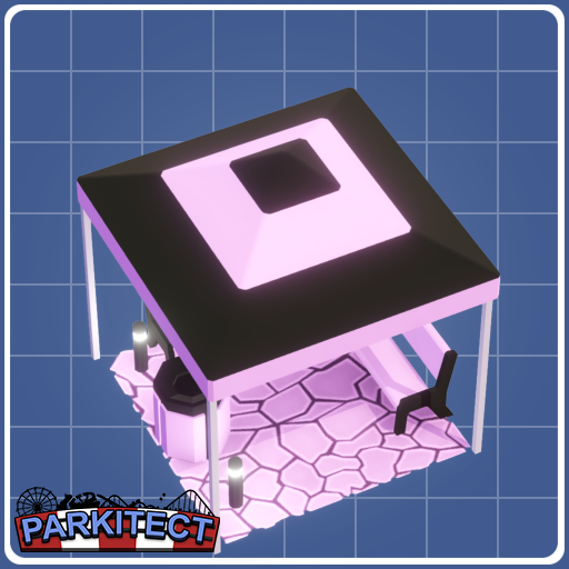 bench trash light square pink