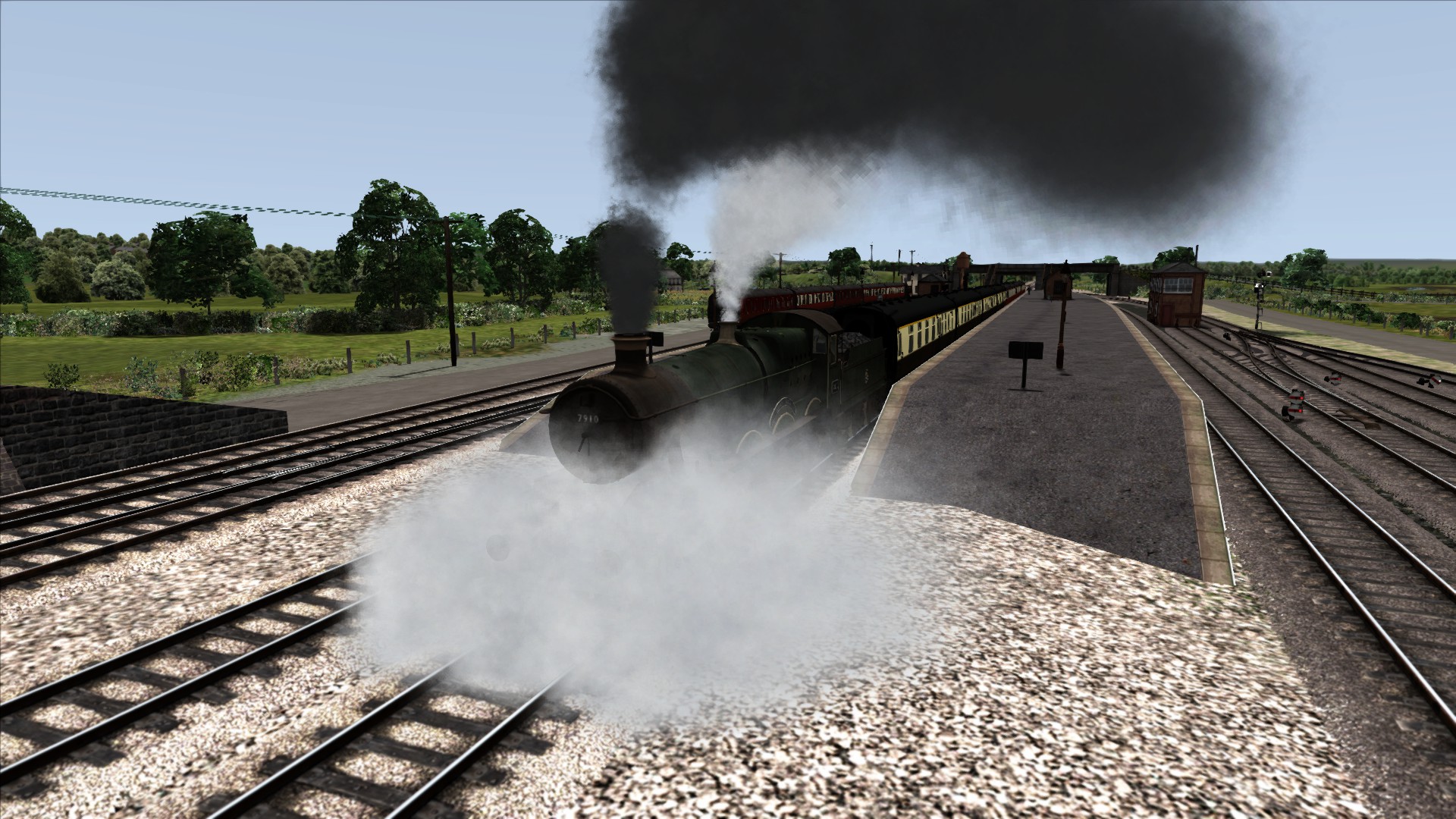 Steam 7910 Hown Hall Modified Loco Weathered with Churchward Early BR Tender - St Davids to Newton Abbot
