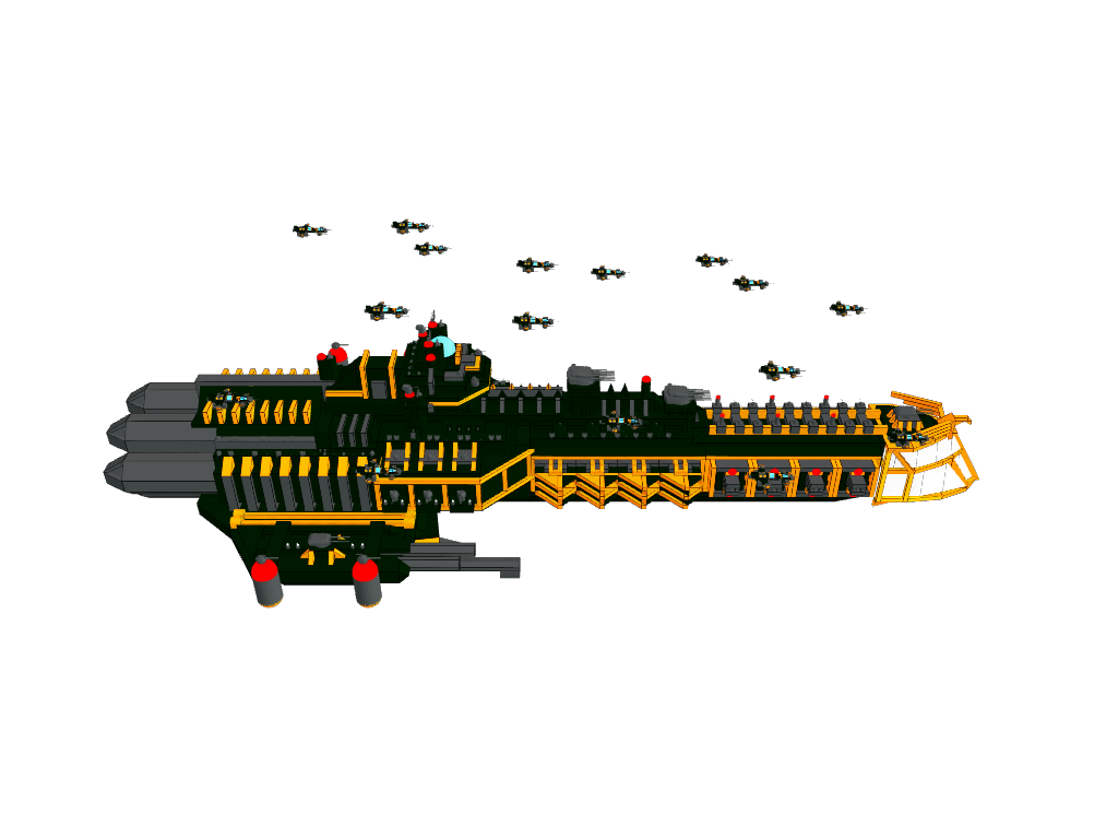 Warhammer 40K Mars Class Cruiser with Fury Interceptors