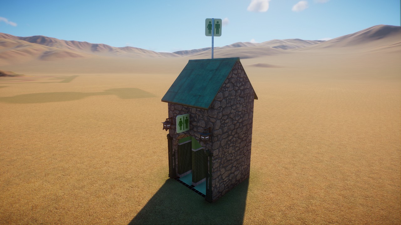 Stone  and Copper Toilet